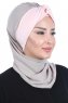 Gill - Taupe & Gammelrosa Praktisk Hijab