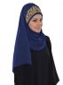 Gina Marinblå Praktisk One-Piece Hijab Ayse Turban 3241123-2