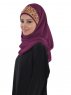 Gina Plommon Praktisk One-Piece Hijab Ayse Turban 324118-3