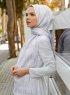 Grå Bladmønster Hijab - Sal Evi