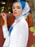 Dahab - Blå Mønstrede Hijab - Sal Evi