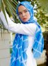 Habibah - Blå Mønstrede Hijab - Sal Evi