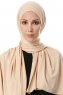 Hande - Beige Bomuld Hijab - Gülsoy