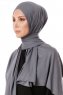 Hande - Mørkegrå Bomuld Hijab - Gülsoy