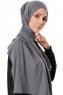 Hande - Mørkegrå Bomuld Hijab - Gülsoy