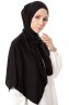 Hande - Sort Bomuld Hijab - Gülsoy