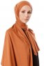 Hande - Terracotta Bomuld Hijab - Gülsoy