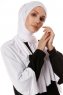 Hande - Hvid Bomuld Hijab - Gülsoy