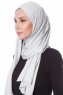 Hanfendy Ljusgrå Praktisk One Piece Hijab Sjal 201728b