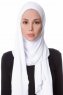 Hanfendy Vit Praktisk One Piece Sjal Hijab 201702a