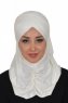 Hilda - Creme Bomuld Hijab