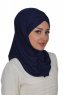 Hilda - Marine Blå Bomuld Hijab