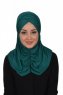 Hilda - Mørkegrøn Bomuld Hijab