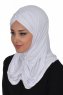 Hilda - Hvid Bomuld Hijab