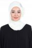 Hillevi - Creme Chiffon Instant Turban