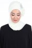 Hillevi - Creme Chiffon Instant Turban