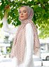 Isbah - Brun Mønstrede Hijab - Sal Evi