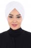 Jill - Hvid Bomuld Turban - Ayse Turban