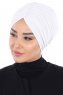 Jill - Hvid Bomuld Turban - Ayse Turban