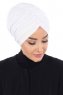 Jill - Hvid Bomuld Turban - Ayse Turban