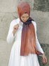 Dounia - Murstensrød Mønstrede Hijab