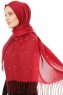 Kadri - Bordeaux Hijab Med perler - Özsoy
