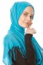 Kadri - Turkis Hijab Med perler - Özsoy