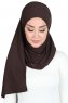 Kaisa - Brun Praktisk Bumuld Hijab