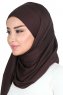 Kaisa - Brun Praktisk Bumuld Hijab