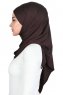 Kaisa - Brun Praktisk Bumuld Hijab