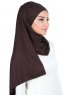 Kaisa - Brun Praktisk Bumuld Hijab