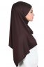 Kaisa - Brun Praktisk Bumuld Hijab