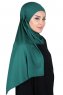 Kaisa - Mørkegrøn Praktisk Bumuld Hijab