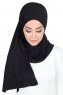 Kaisa - Sort Praktisk Bumuld Hijab