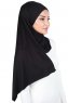 Kaisa - Sort Praktisk Bumuld Hijab