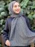 Kalila - Mørkegrøn Mønstred Bomuld Hijab