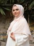 Khawla - Gammelrosa Mønstred Bomuld Hijab
