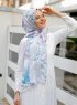 Lyseblå & Lilla Mønstrede Hijab - Sal Evi
