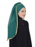 Louise - Mørkegrøn Praktisk Hijab - Ayse Turban
