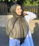 Malala - Khaki Mønstred Bomuld Hijab