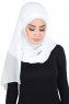 Malin - Offwhite Praktisk Chiffon Hijab