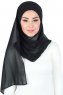Malin - Sort Praktisk Chiffon Hijab