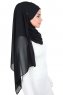 Malin - Sort Praktisk Chiffon Hijab