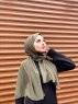 Maryna - Khaki Mønstred Chiffon Hijab - Mirach