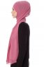 Mehtap - Mørkrosa Praktisk One Piece Chiffon Hijab