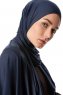 Melek - Marine Blå Premium Jersey Hijab - Ecardin