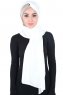 Mikaela - Creme & Taupe Praktisk Bumuld Hijab