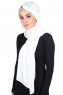 Mikaela - Creme & Taupe Praktisk Bumuld Hijab