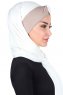 Mikaela - Creme & Taupe Praktisk Bumuld Hijab