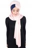 Mikaela - Gammelrosa & Marine Blå Praktisk Bumuld Hijab